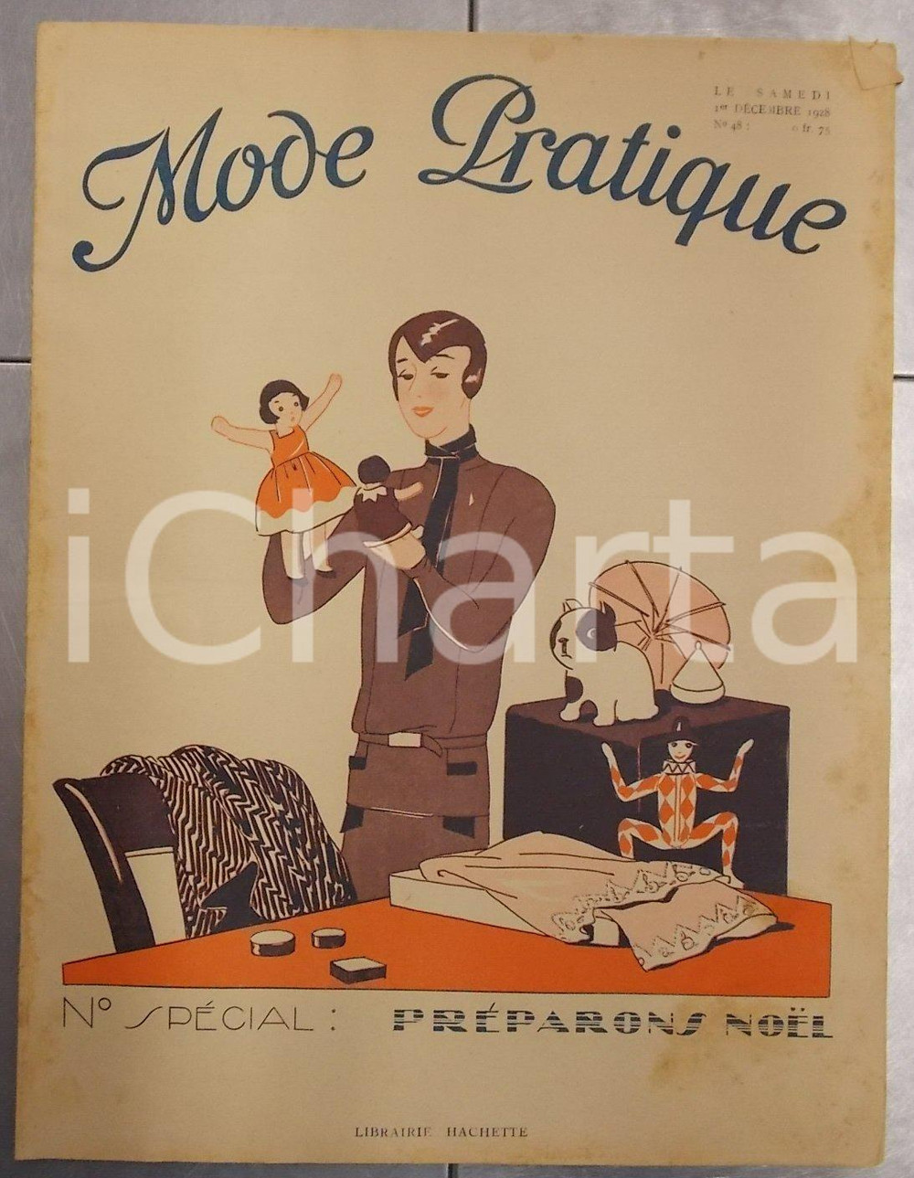 Giornale, rivista storica Décembre 1928 PARIS MODE PRATIQUE Journal femme et maison n°48 Préparons Noel 1