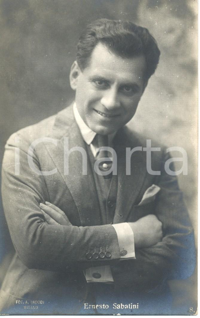 Cartolina originale da collezione 1930 ca CINEMA Ernesto SABBATINI Ritratto fotografico attore Cartolina FP NV 1