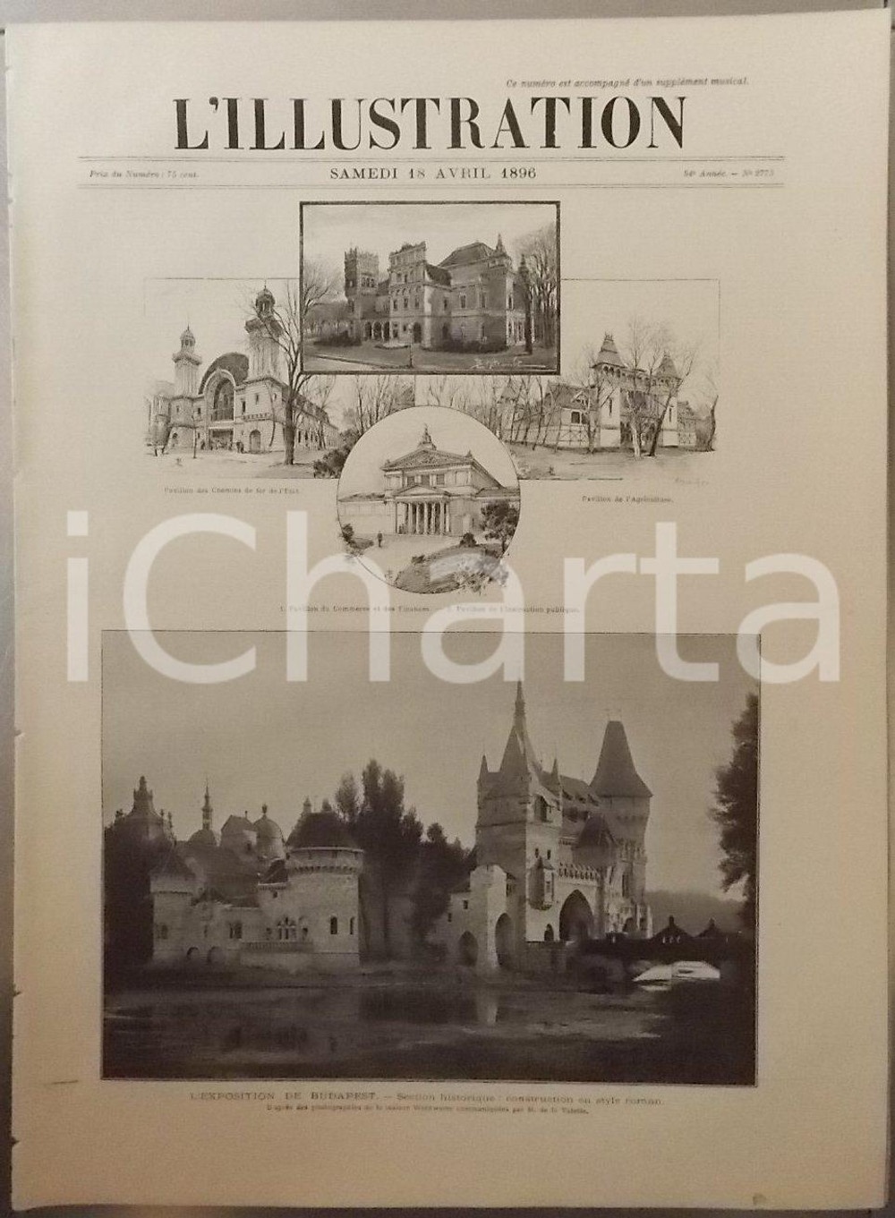 Giornale, rivista storica 1896 PARIS L ILLUSTRATION Année 54 n° 2773 L exposition de BUDAPEST Revue 1