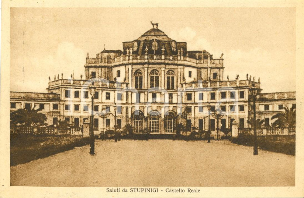 Cartolina originale da collezione 1933 STUPINIGI TO Veduta esterna  Castello Reale Cartolina FP VG 1