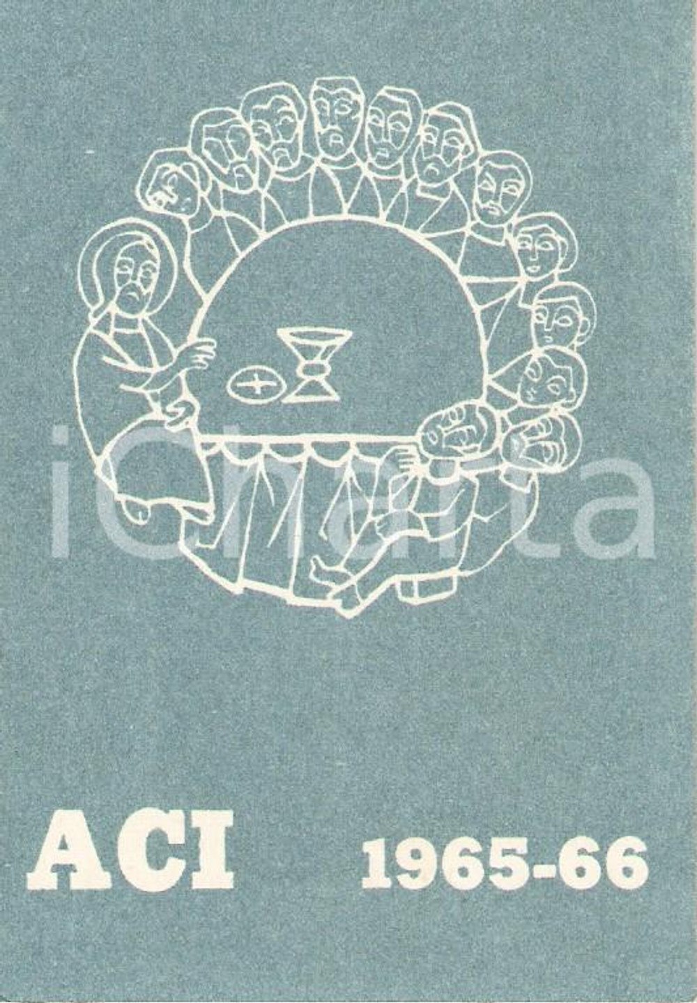 Oggetto da collezione cartaceo 1965 - 1966 TERZO (AL) Unione donne AZIONE CATTOLICA *Tessera illustrata 1
