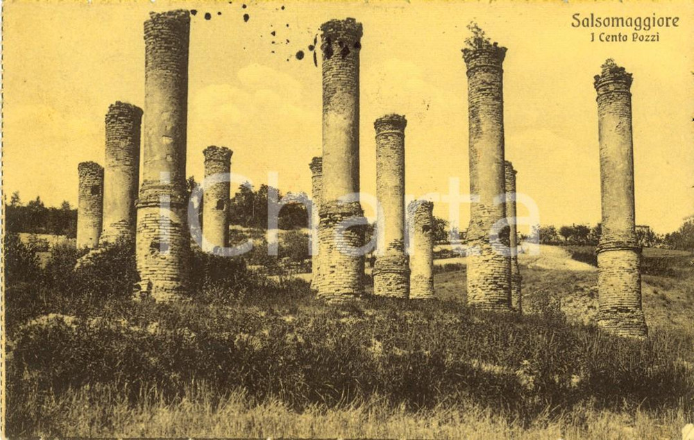 Cartolina originale da collezione 1917 SALSOMAGGIORE TERME (PR) Veduta della frazione CENTO POZZI *Cartolina FP VG 1