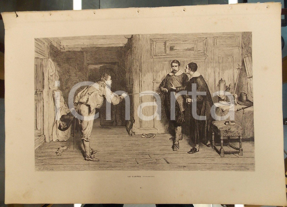 Stampa, bozzetto originale 1886 MERVEILLES ART MODERNE ORCHARDSON William QUILLER Le cartel DANNEGGIATA 1