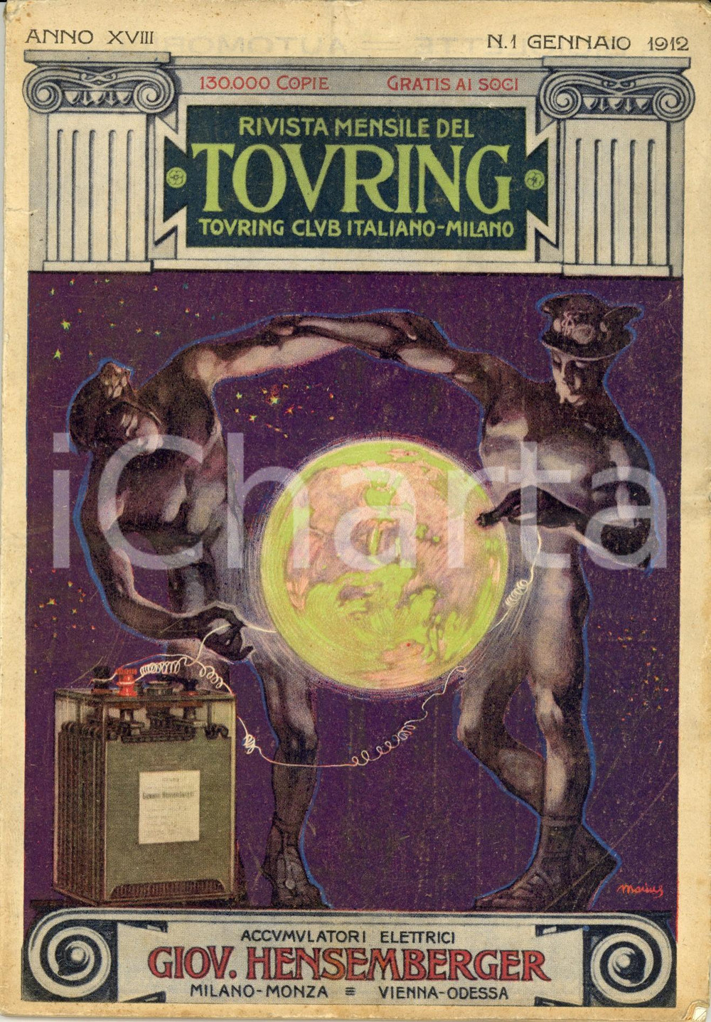 Giornale, rivista storica 1912 TOURING CLUB ITALIANO Vie di comunicazione in TRIPOLITANIA Anno XVIII n°1 1