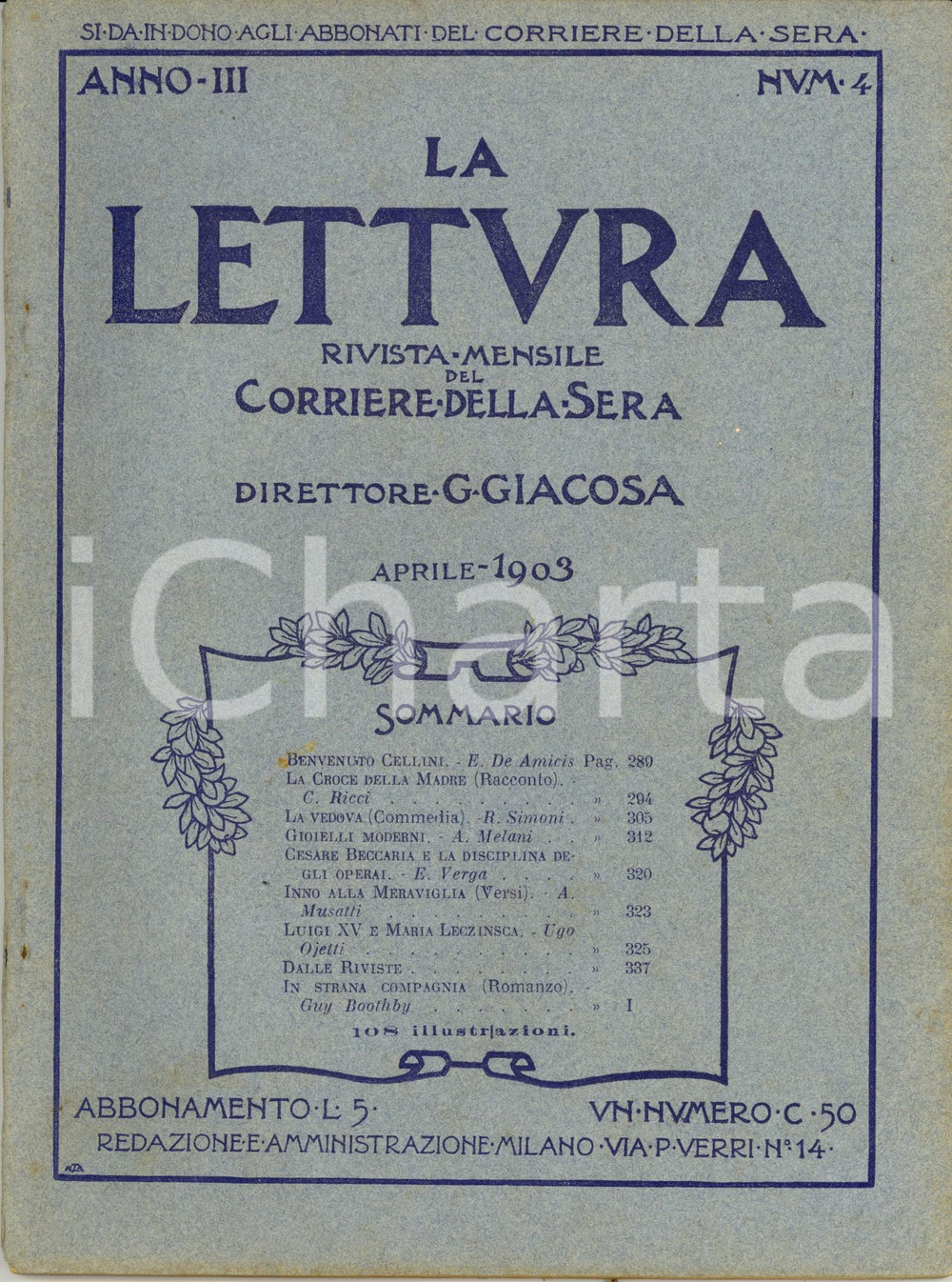 Giornale, rivista storica 1903 LA LETTURA LUIGI XV e la regina Maria LESZCZYNSKA ILLUSTRATA Anno III n°4 1