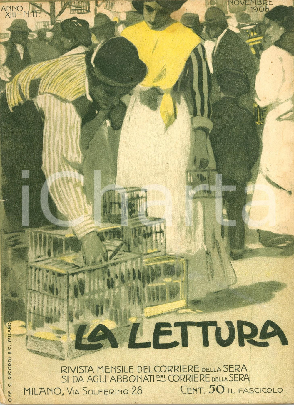 Giornale, rivista storica 1908 LA LETTURA La malattia delle pitture e la loro cura *Rivista Anno VIII n°11 1