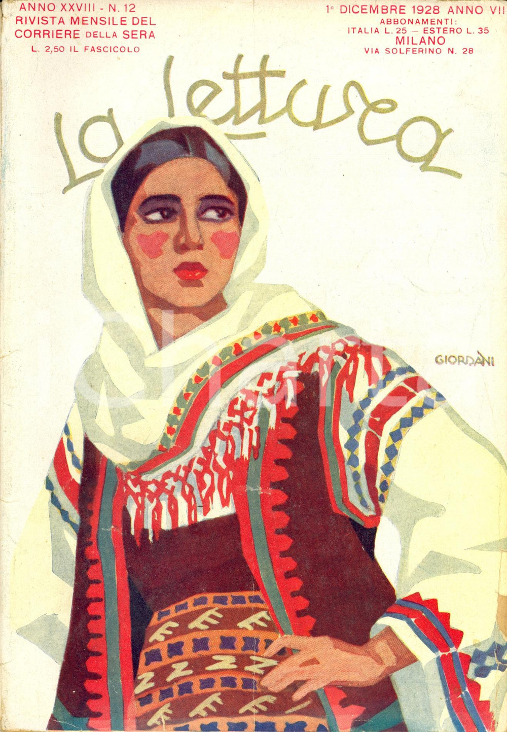 Giornale, rivista storica 1928 LA LETTURA Galleria ferroviaria di MONTEPIANO *ILLUSTRATA Anno XXVIII n°12 1