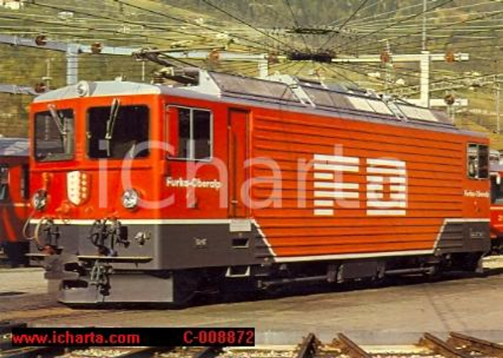 Cartolina originale da collezione 1980 SVIZZERA FURKA-OBERALP Bahn - Lokomotive *Cartolina postale FG NV 1