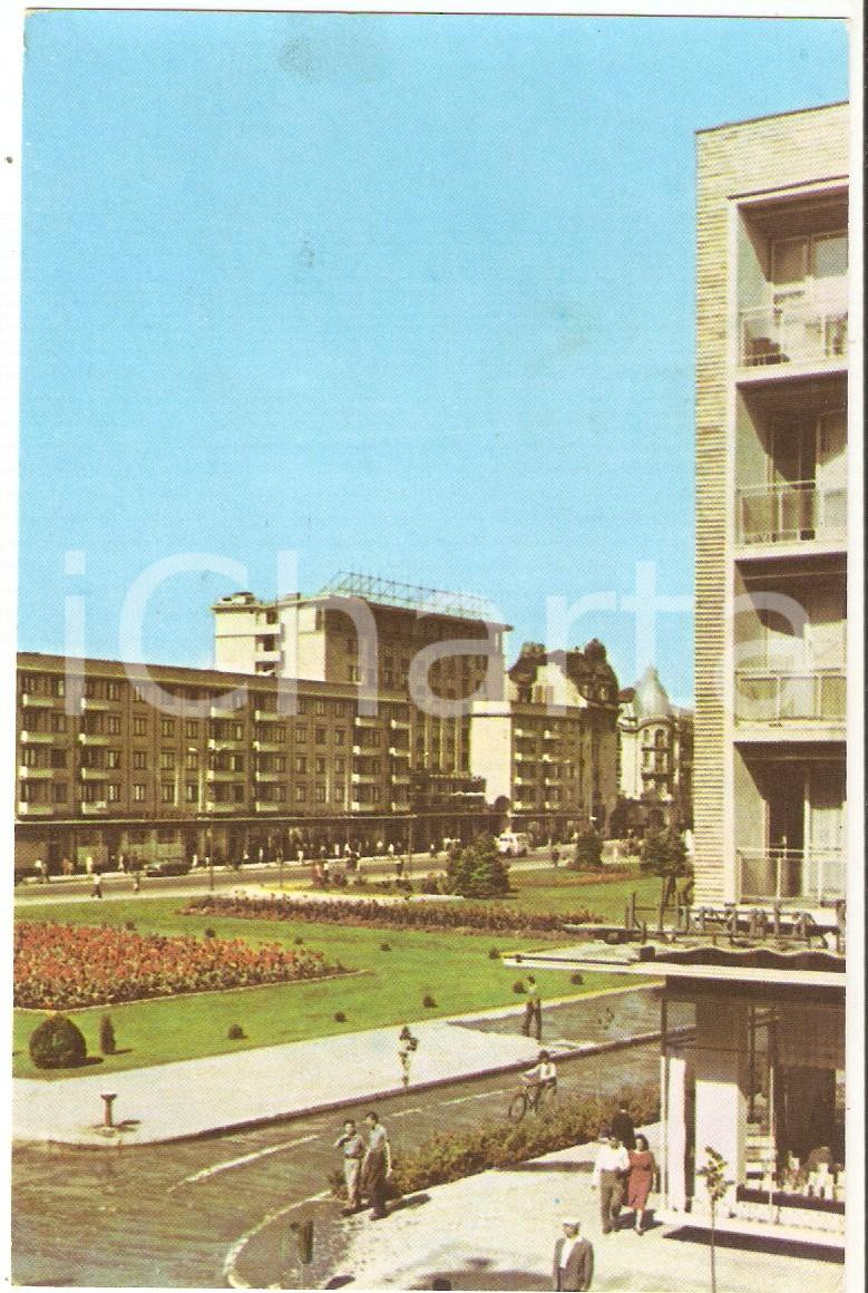 Cartolina originale da collezione 1965 PLOIESTI ROMANIA Veduta verso il Cinema Patria Cartolina FP VG 1