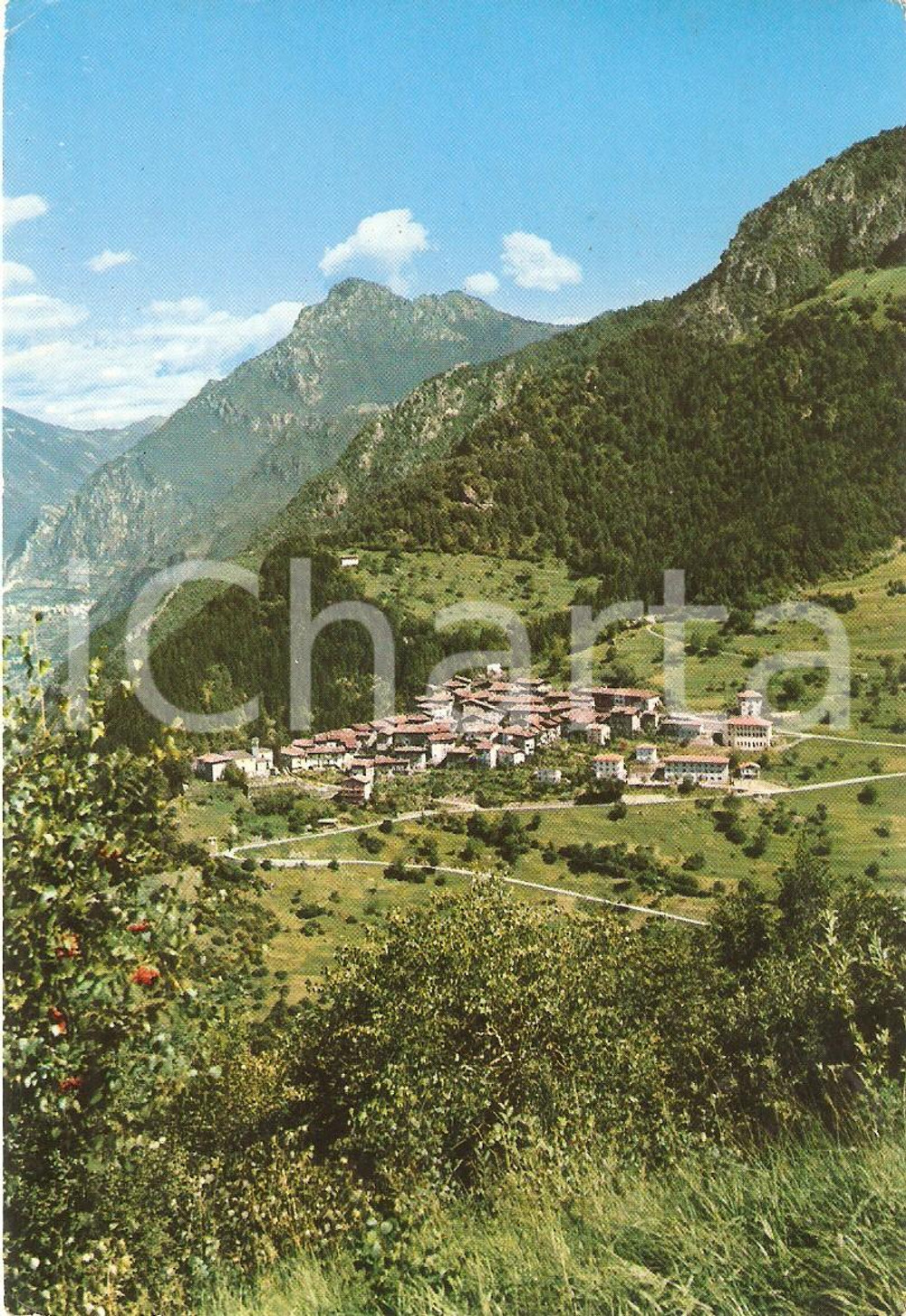 Cartolina originale da collezione 1973 MONTE BONDONE TN Panorama con Val Giudicarie Cartolina FG VG 1