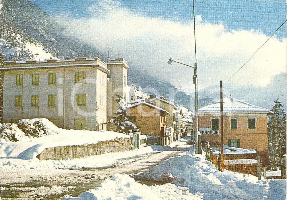 Cartolina originale da collezione 1975 ca FENESTRELLE TO Farmacia in via Umberto I Cartolina VINTAGE FG NV 1