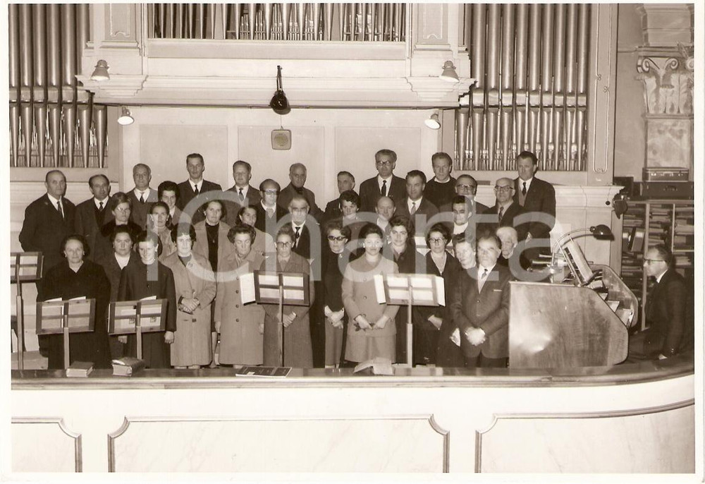 Fotografia d epoca originale 1955 ca CORTINA D AMPEZZO BL Coro della Basilica Santi Filippo e Giacomo Foto 1