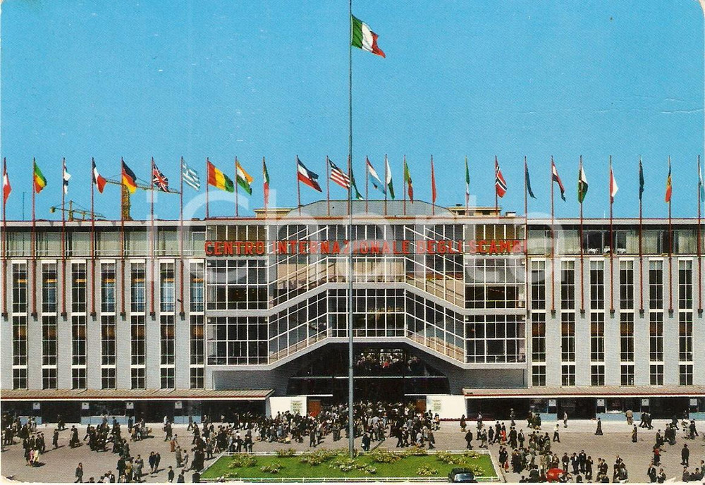 Cartolina originale da collezione 1969 MILANO Fiera Palazzo Nazioni Centro Internazionale Scambi *Cartolina FG VG 1