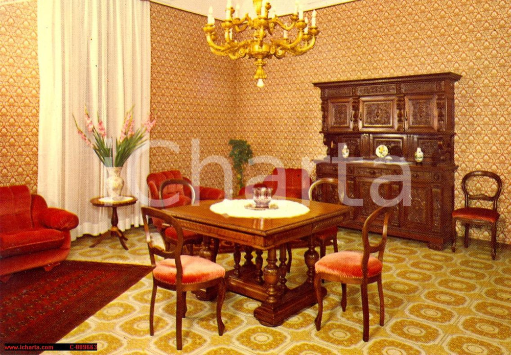 Cartolina originale da collezione 1970 ca RIVANAZZANO TERME PV Sala Rossa  Oasi della Pace VINTAGE FG NV 1