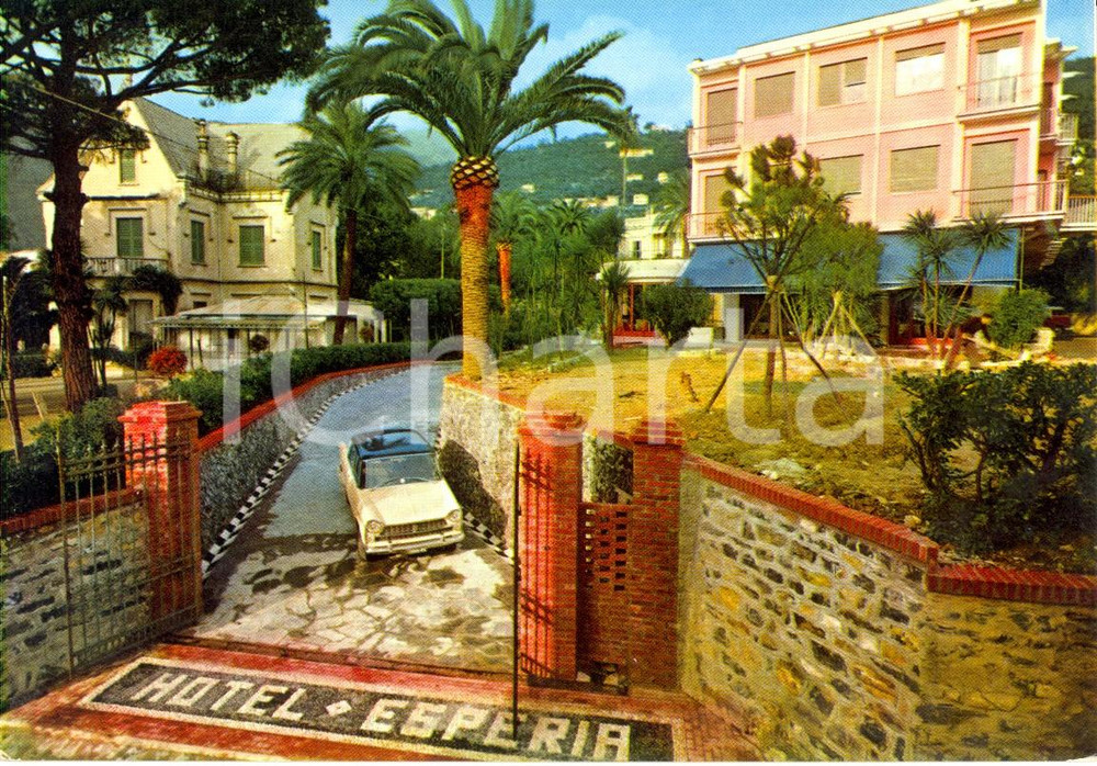 Cartolina originale da collezione 1970 ca GENOVA NERVI Ingresso dell Hotel ESPERIA Cartolina VINTAGE FG NV 1