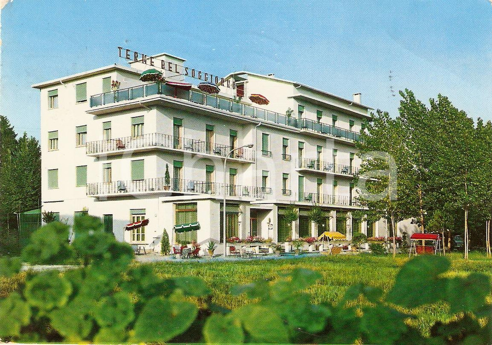 Cartolina originale da collezione 1973 ABANO TERME PD Hotel BEL SOGGIORNO Panorama VINTAGE Cartolina FG VG 1