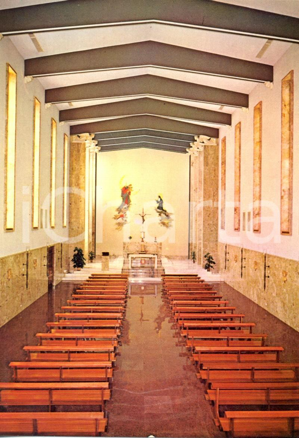 Cartolina originale da collezione 1970 ca MORNESE (AL) Interno Santuario Santa Maria MAZZARELLO *Cartolina FG NV 1