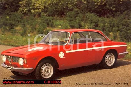 Cartolina originale da collezione 1993 MILANO VII Salone Nazionale Auto Speciale ALFA ROMEO GTA 1300 Junior 1