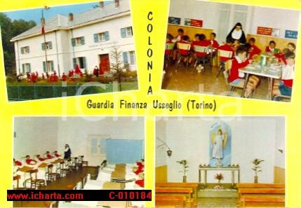 Cartolina originale da collezione 1972 USSEGLIO TO Vedutine Colonia GUARDIA DI FINANZA Cartolina VINTAGE FG VG 1