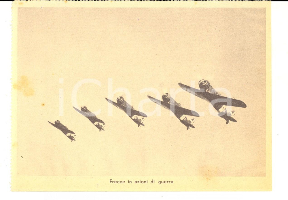 Cartolina originale da collezione 1940 ca WW2 PNF Frecce in azioni di guerra Cartolina postale FG NV 1