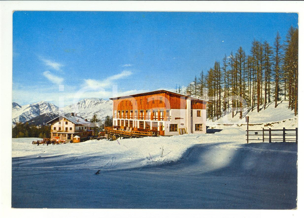 Cartolina originale da collezione 1974 SAUZE D'OULX (TO) Hotel MONTE TRIPLEX a SPORTINIA *Cartolina VINTAGE FG VG 1
