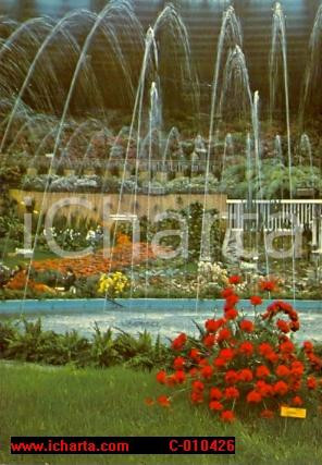 Cartolina originale da collezione 1976 GENOVA Fiera EUROFLORA Esposizione fiori Fontana VINTAGE Animata Cartolina 1