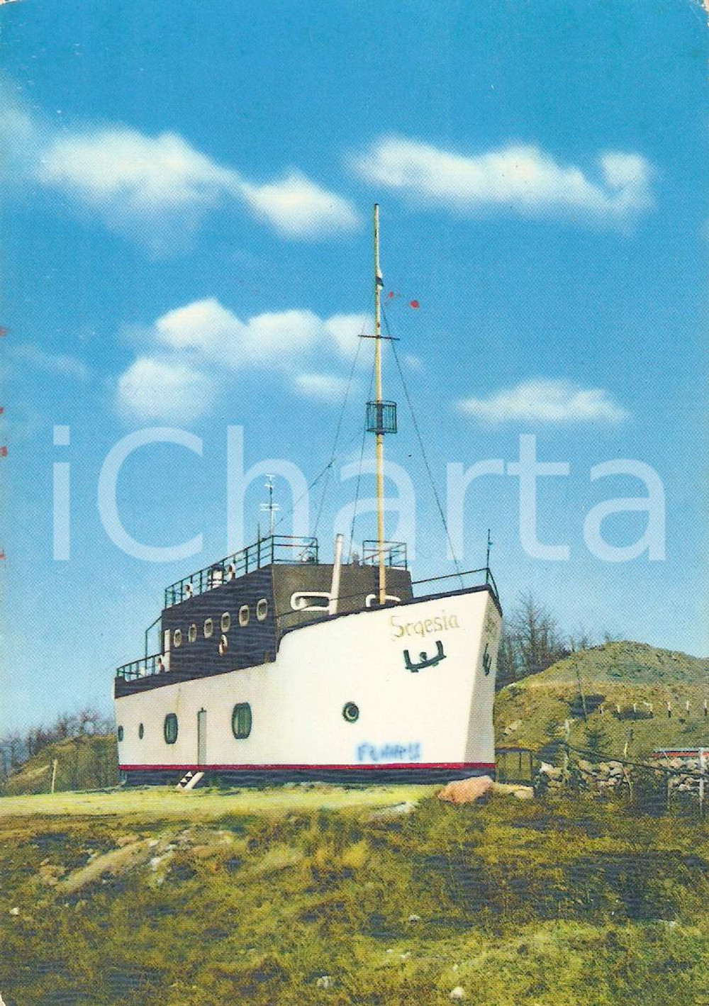 Cartolina originale da collezione 1967 TARSOGNO Parma Ristorante LA NAVE Cartolina VINTAGE FG VG 1