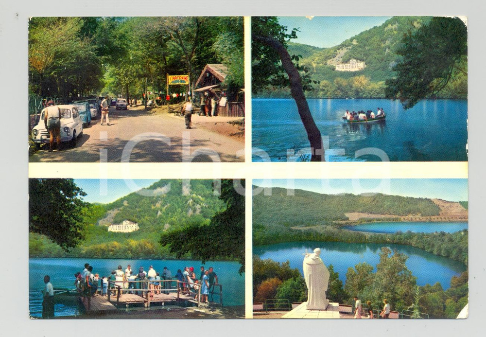 Cartolina originale da collezione 1970 RIONERO IN VULTURE PT Vedutine di MONTICCHIO LAGHI Cartolina VINTAGE FG 1