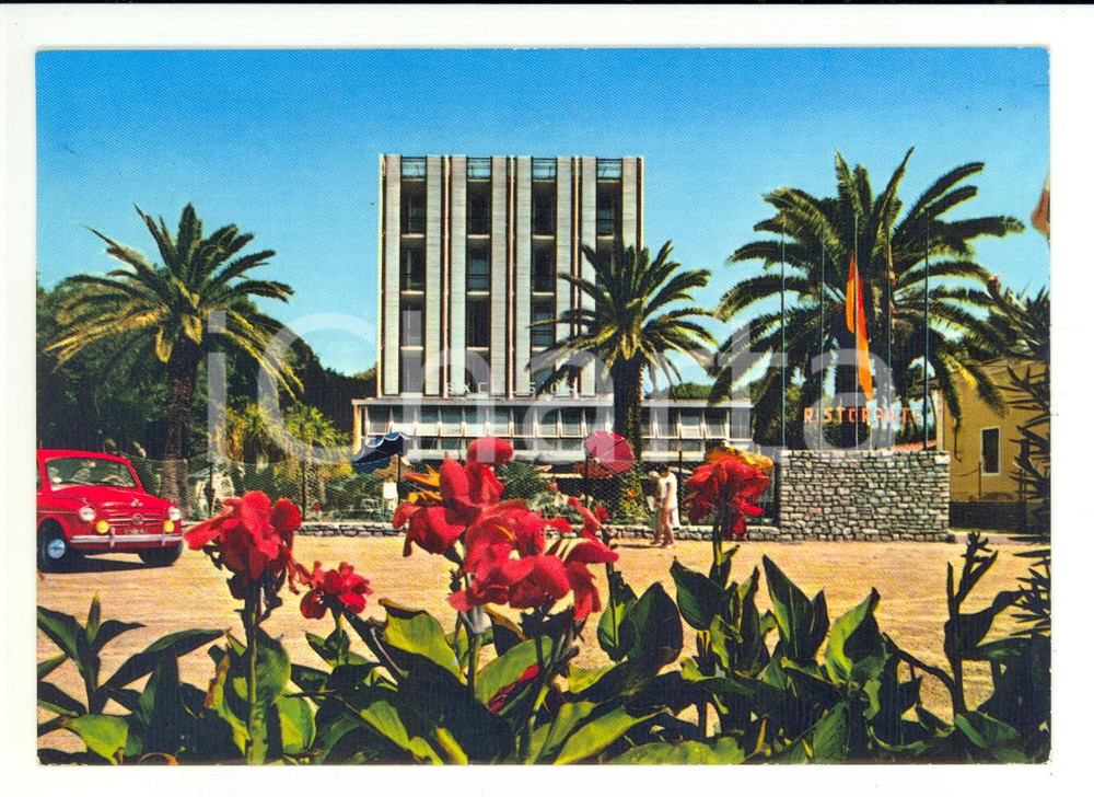 Cartolina originale da collezione 1964 MARINA DI MASSA MS Hotel EXCELSIOR e giardini Cartolina VINTAGE FG VG 1