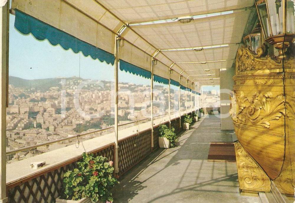 Cartolina originale da collezione 1977 GENOVA Panorama dalla TERRAZZA MARTINI Cartolina FG VG 1