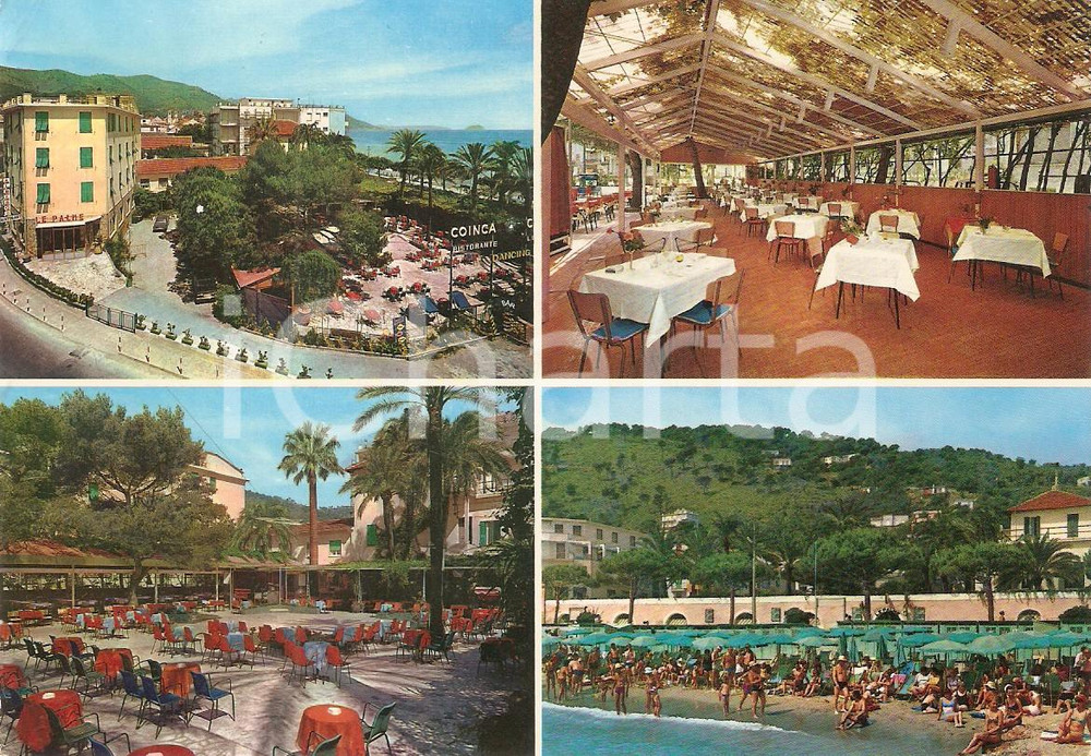 Cartolina originale da collezione 1971 LAIGUEGLIA SV Hotel Le Palme  Ristorante e dancing Cartolina FG VG 1