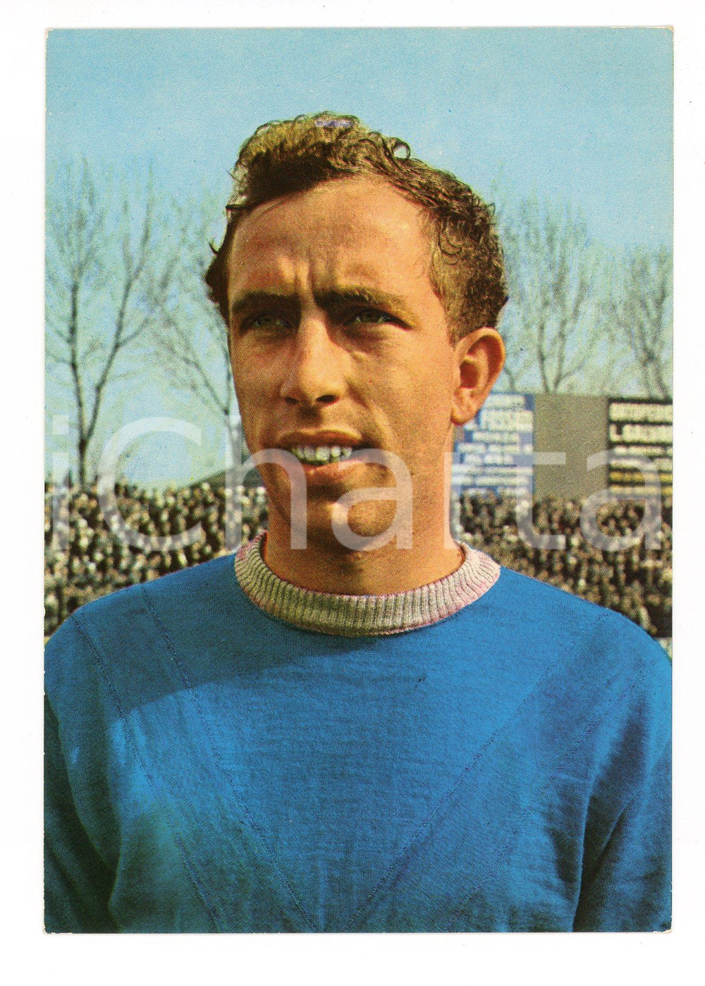 Cartolina originale da collezione 1966 CALCIO NAPOLI Calciatore Ottavio BIANCHI CARTOLINA postale FG NV 1