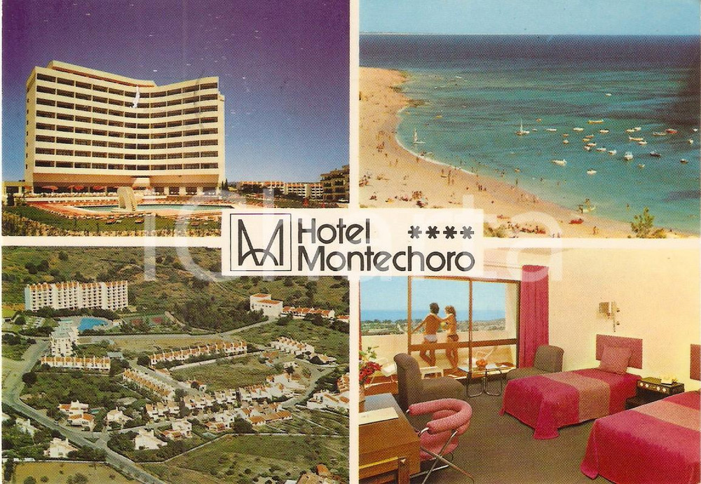 Cartolina originale da collezione 1979 ALBUFEIRA  ALGARVE PORTUGAL Hotel MONTECHORO Vedutine Cartolina FG VG 1
