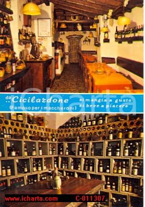 Cartolina originale da collezione 1975 ca ROMA Ristorante CICILARDONE Oscar simpatia CIABATTA D ARGENTO Vintage 1