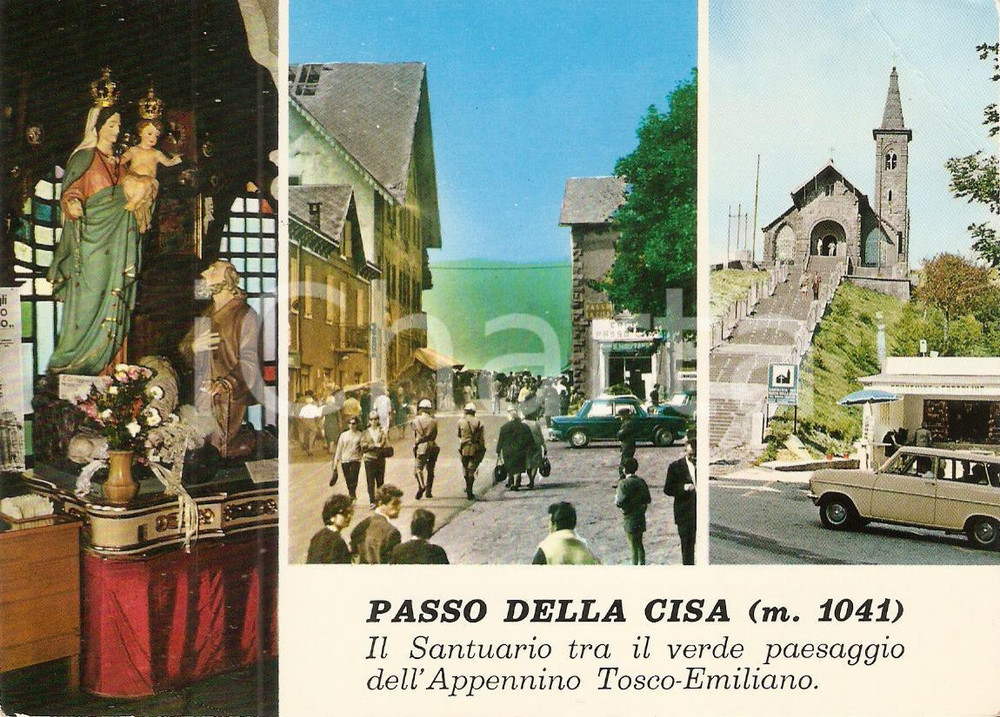 Cartolina originale da collezione 1965 ca PASSO DELLA CISA Santuario Madonna della Guardia Cartolina FG NV 1