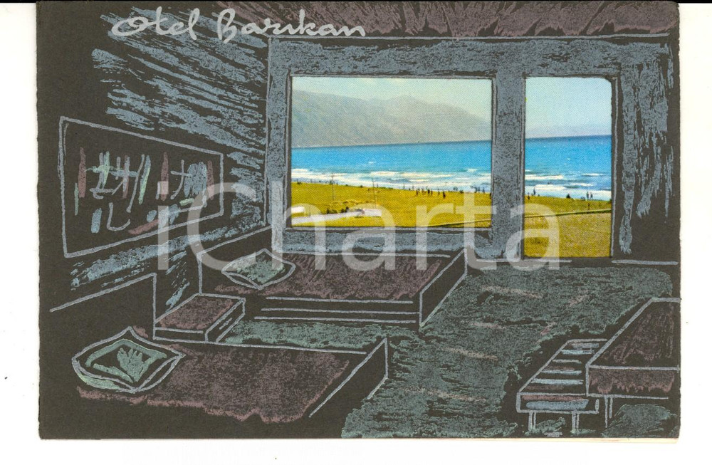 Cartolina originale da collezione 1970 ca ANTIOCHIA TURCHIA Hotel Barikan Samandag Cartolina a biglietto FG 1
