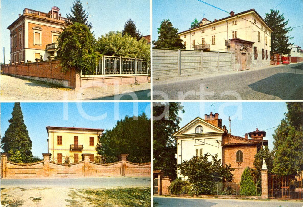 Cartolina originale da collezione 1980 BORGORATTO AL Ville VOLANTE BARCO e COLOMBO Cartolina Achille COLOMBO 1