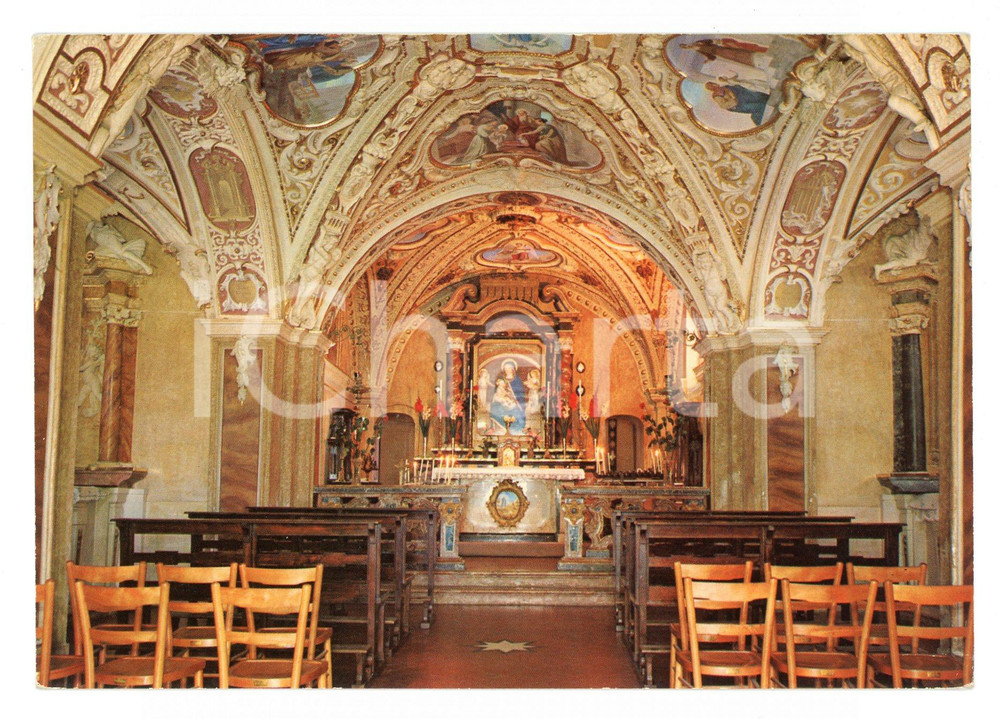 Cartolina originale da collezione 1975 ca CAGLIO CO Chiesa Madonna di CAMPOE  Interno Cartolina postale FG NV 1