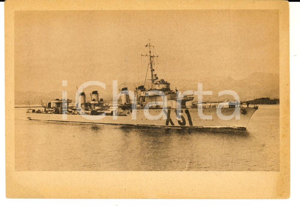 Cartolina originale da collezione 1940 MARINE NATIONALE FRANCAISE Contretorpilleur TARTU Carte postale 1