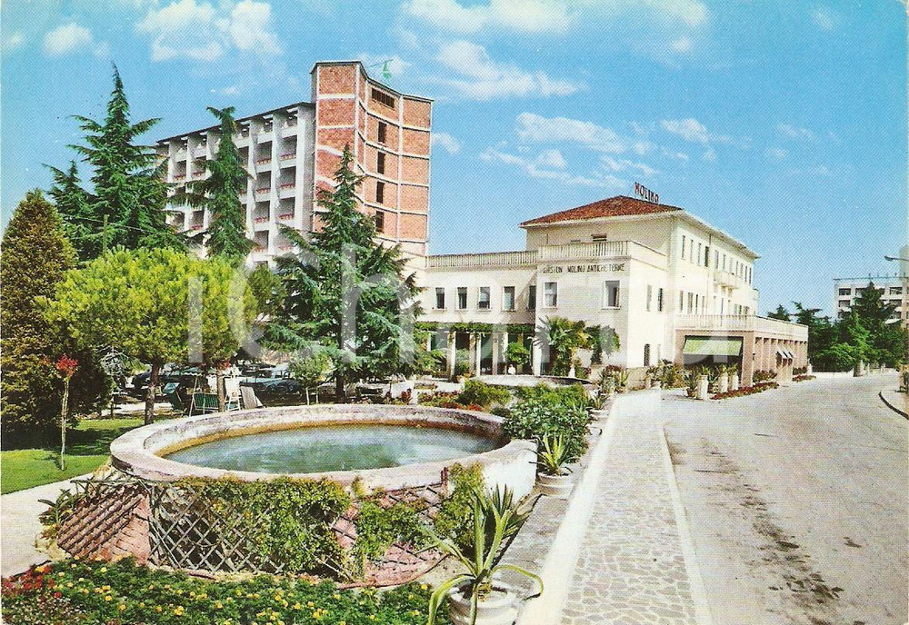 Cartolina originale da collezione 1966 ABANO TERME PD Panorama con Antiche Terme ARISTON MOLINO Cartolina FG VG 1