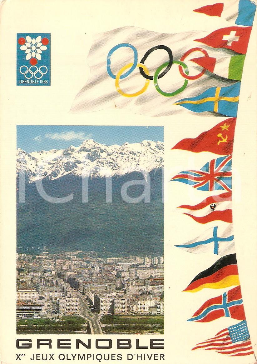 Cartolina originale da collezione 1966 GRENOBLE FRANCE X Jeux Olimpiques d Hiver Cartolina FG VG 1