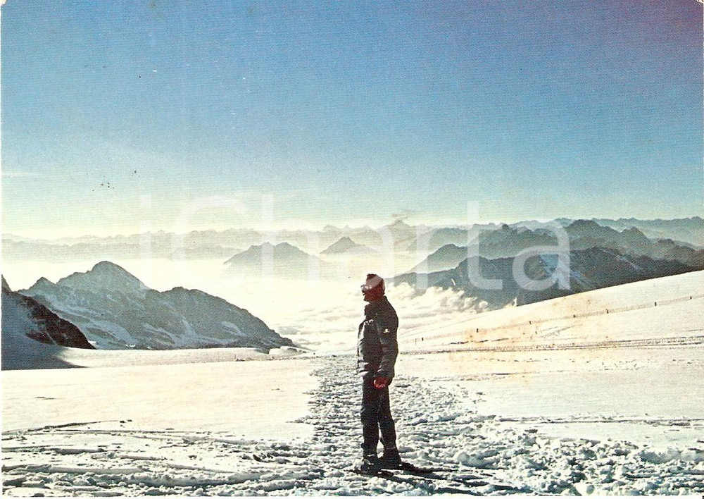 Cartolina originale da collezione 1975 PASSO DELLO STELVIO TN Università dello Sci PIROVANO Cartolina ANIMATA FG 1