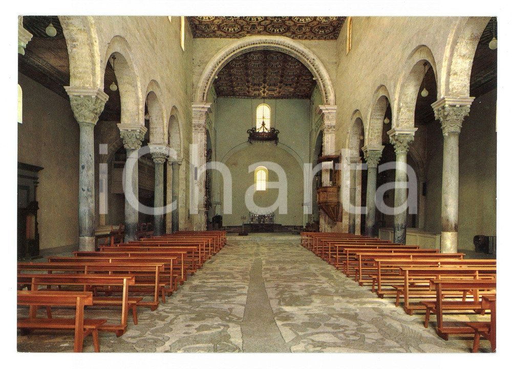 Cartolina originale da collezione 1971 OTRANTO LE Cattedrale SANTA MARIA ANNUNZIATA Interno Cartolina FG VG 1