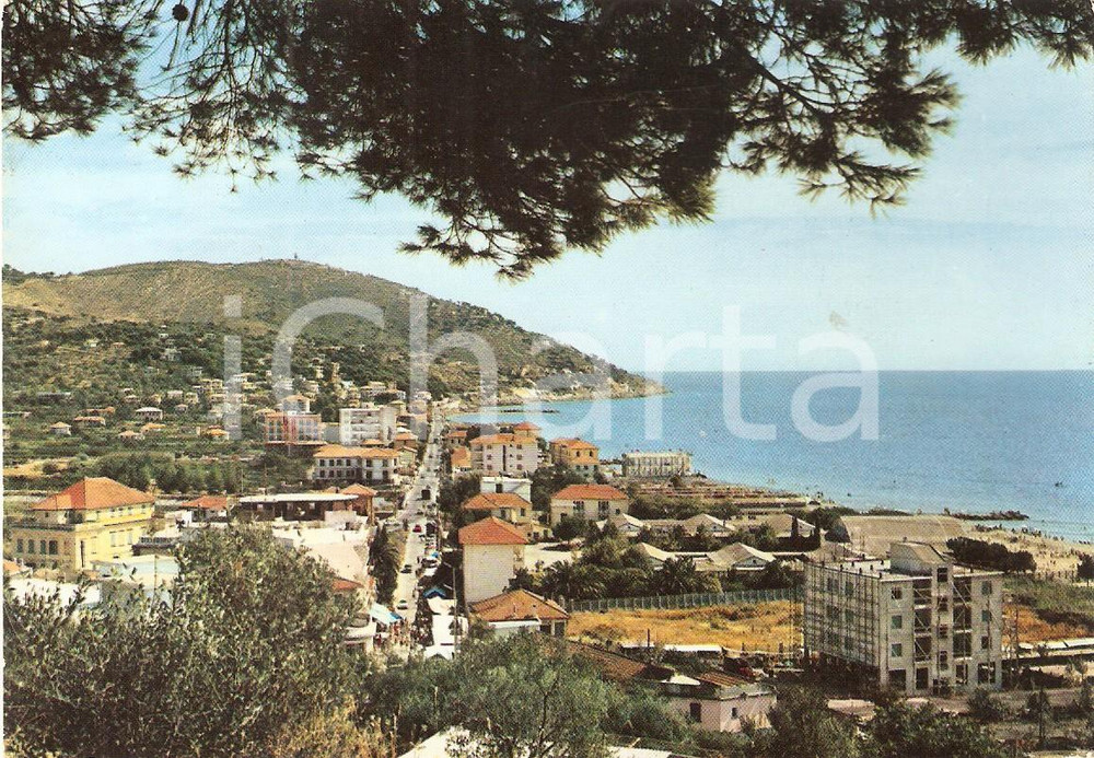 Cartolina originale da collezione 1963 ANDORA SV Panorama da ponente Cartolina FG VG 1