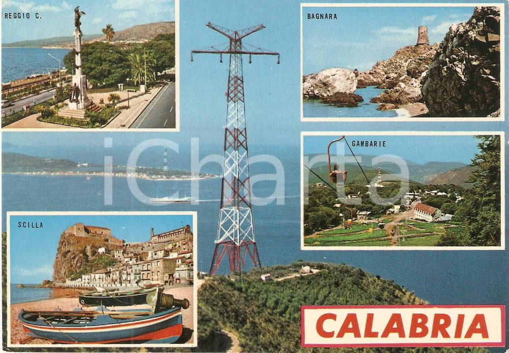 Cartolina originale da collezione 1975 ca CALABRIA Vedutine SCILLA Bagnara GAMBARIE Reggio Calabria Cartolina FG 1