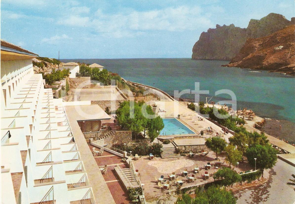 Cartolina originale da collezione 1975 ca POLLENSA MALLORCA Molins Hotel  Cala San Vicente Cartolina FG NV 1