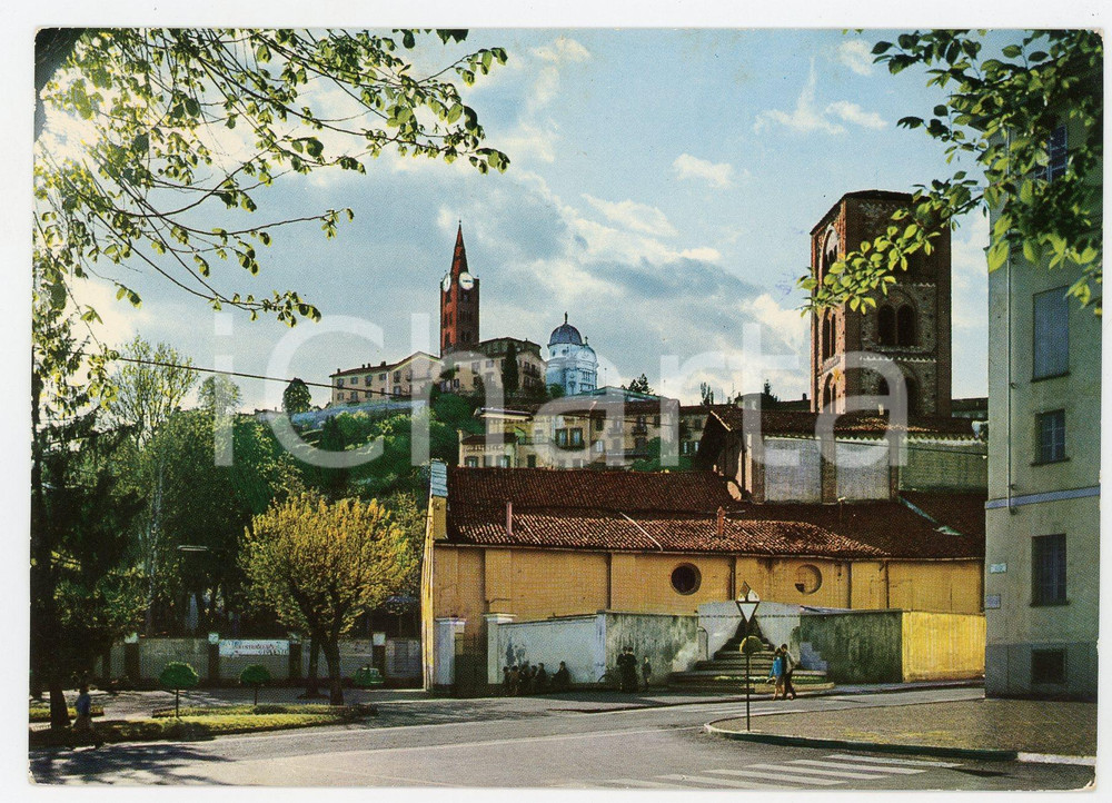 Cartolina originale da collezione 1973 PINEROLO TO Chiesa SAN MAURIZIO e campanile SAN DOMENICO Cartolina FG VG 1