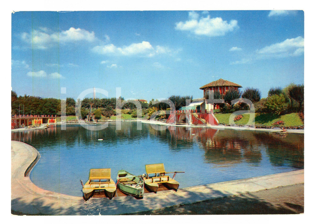 Cartolina originale da collezione 1958 ACQUI TERME AL Pedalò in piscina Cartolina postale VINTAGE FG NV 1