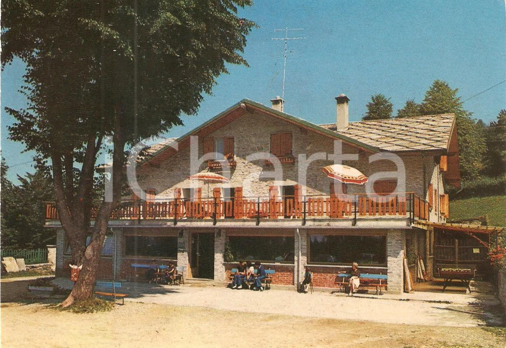 Cartolina originale da collezione 1980 ca PIAN PRA  TO Ristorante Pensione Charbonnier Cartolina FG VG 1