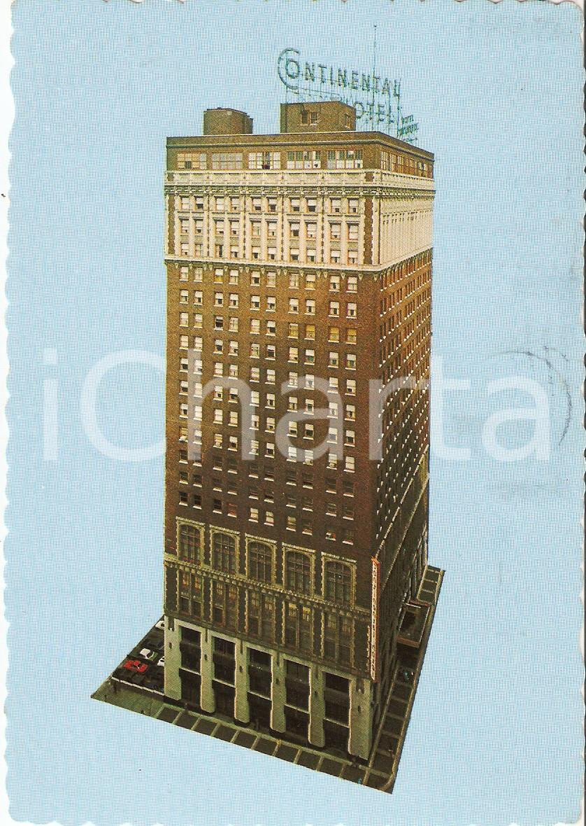 Cartolina originale da collezione 1977 KANSAS CITY, MISSOURI USA Hotel CONTINENTAL Cartolina FG VG 1